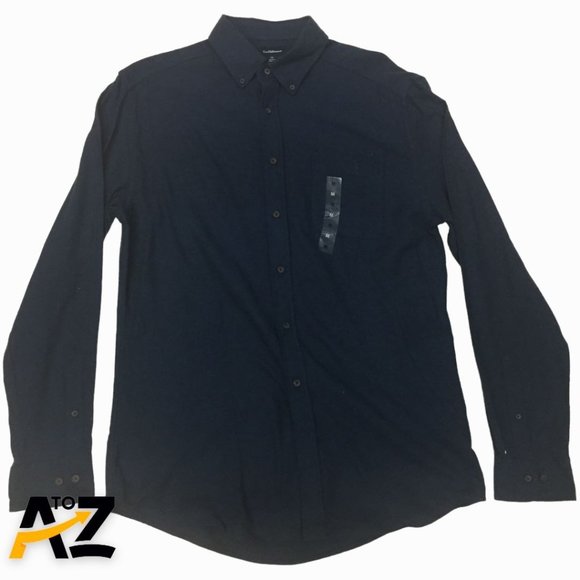 Men Croft & Barrow Blue Long Sleeve Button Down Cotton Top Shirt Size M Medium - Picture 1 of 15